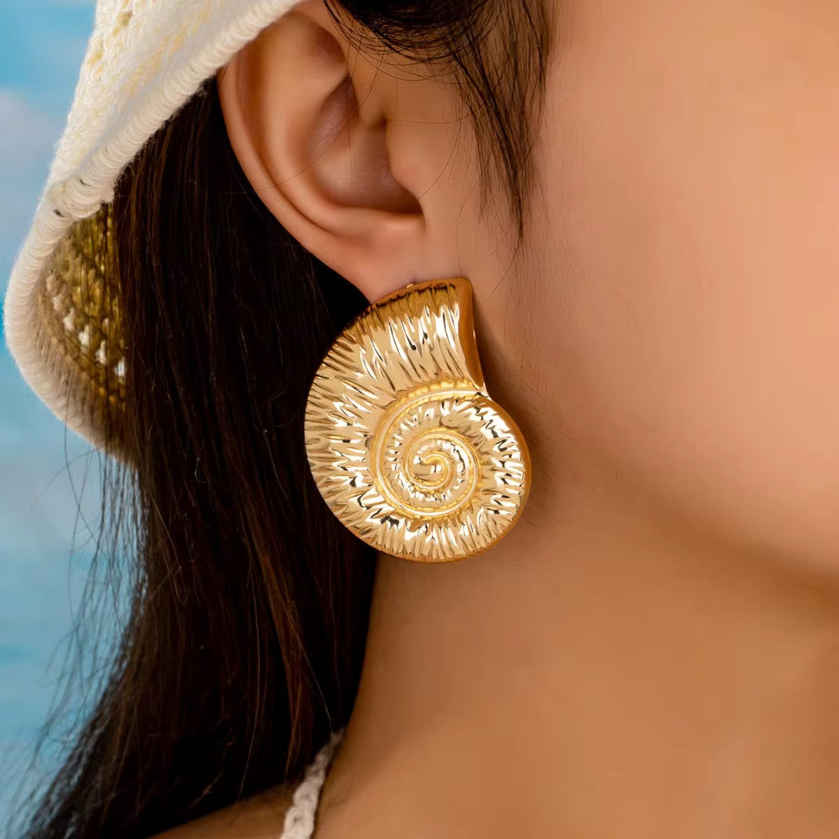 Stainless
steel
snail
Earring